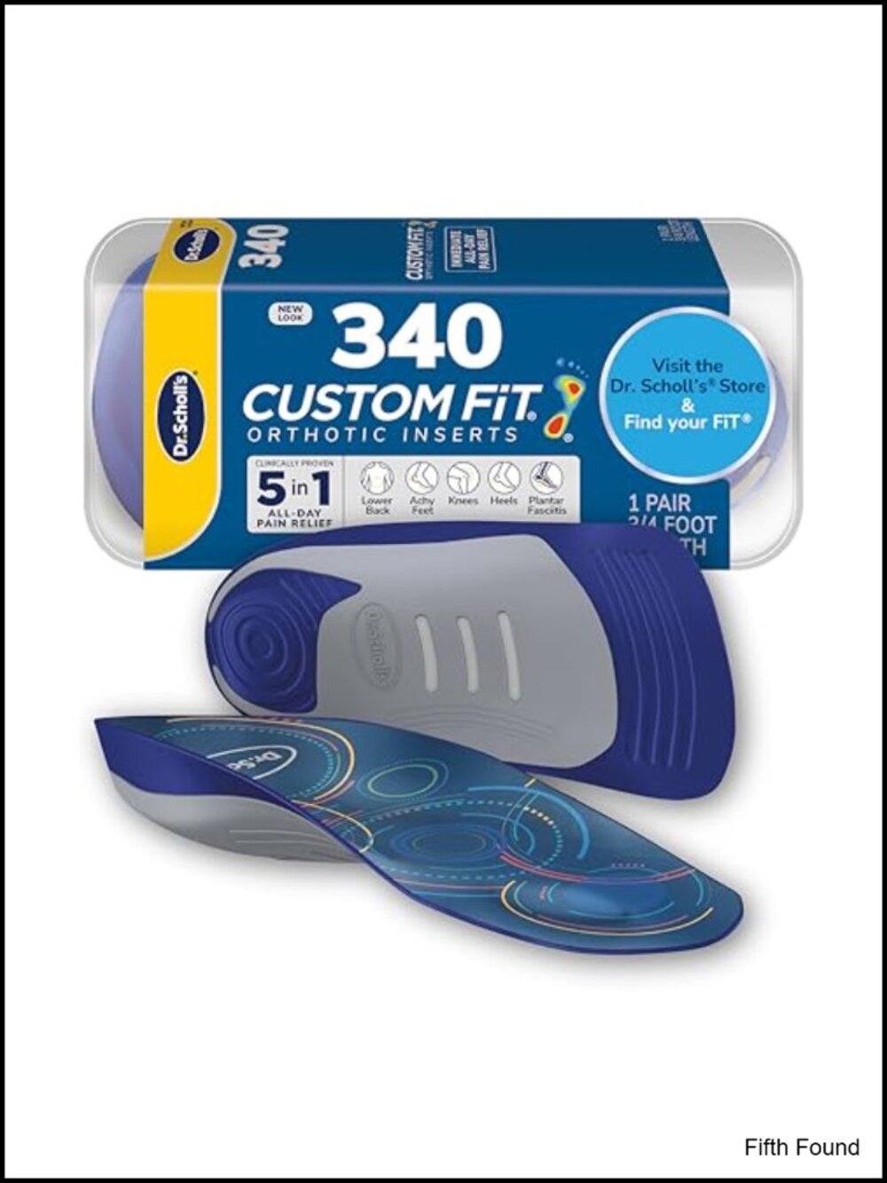 Custom Fit Orthotic Inserts 3/4 Length Arch Support Shoe Insoles